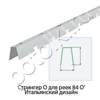 Стрингер О к рейке 84R, 84О оцинкованный 0,5 мм USA group (О-дизайн)